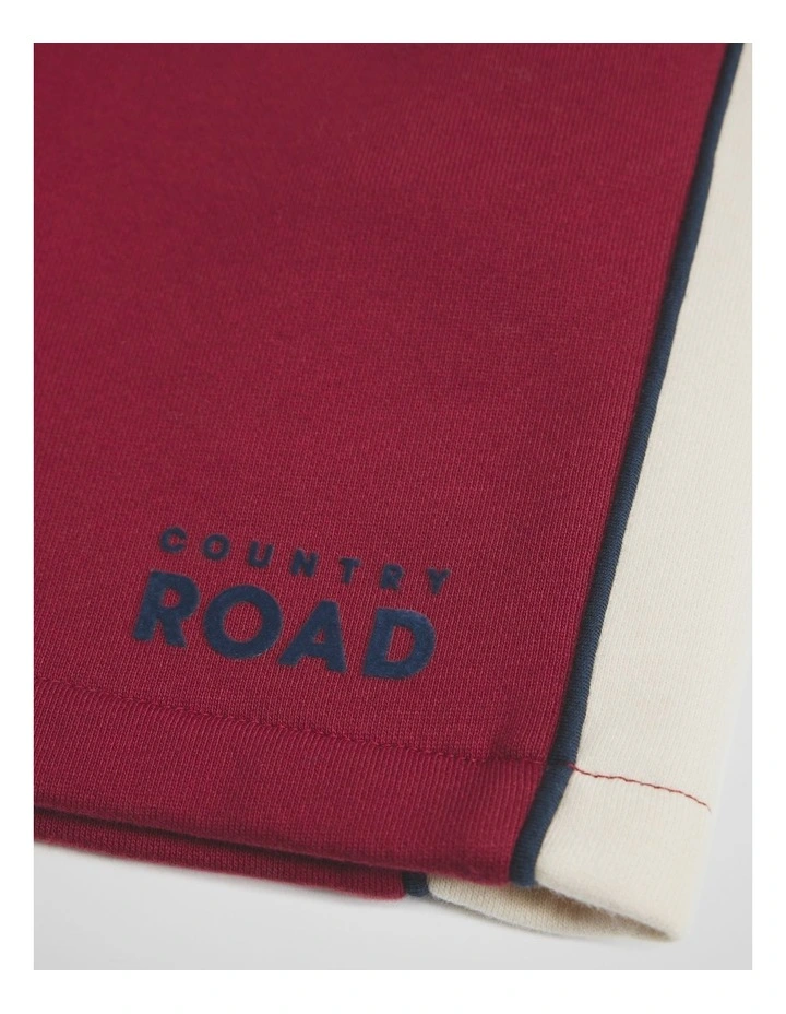 Spliced Sweat Short in Currant image 5