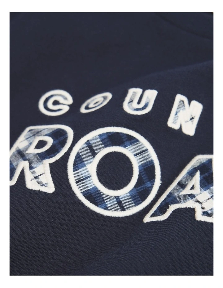 Logo Long Sleeve Pyjama Set in Navy image 5