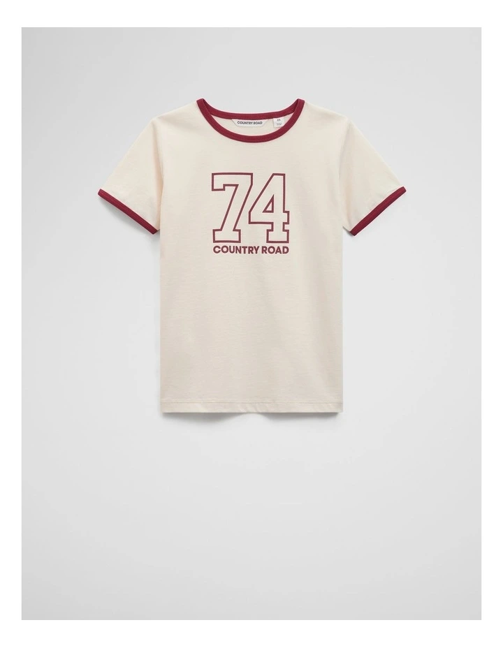 74 Ringer T-shirt in Oyster image 1