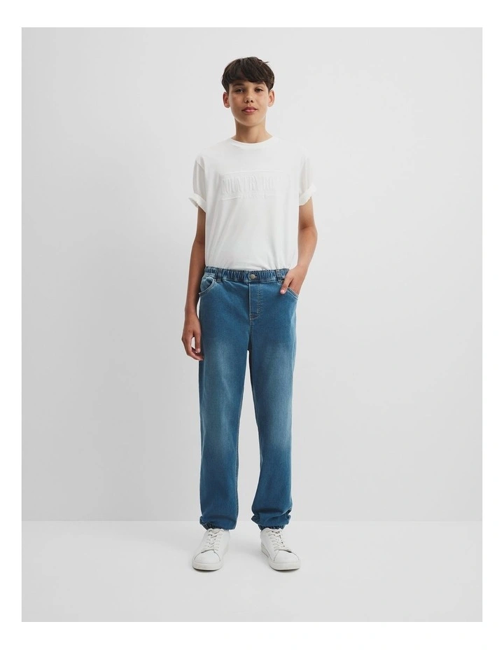 Teen Denim Jogger in Denim image 1