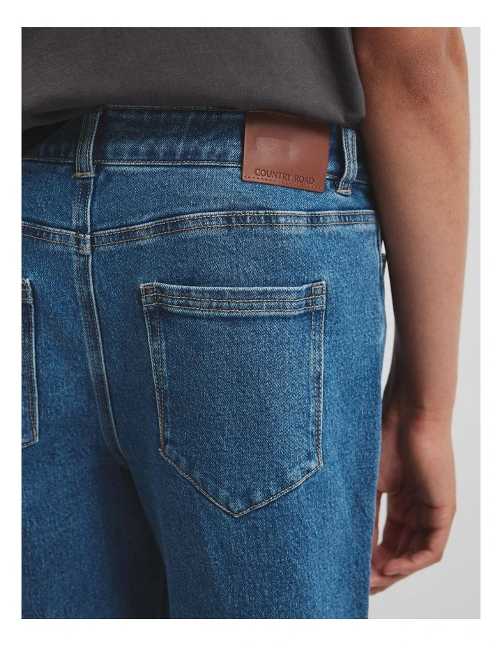 Teen Straight Denim Jean in Mid Blue Wash image 3