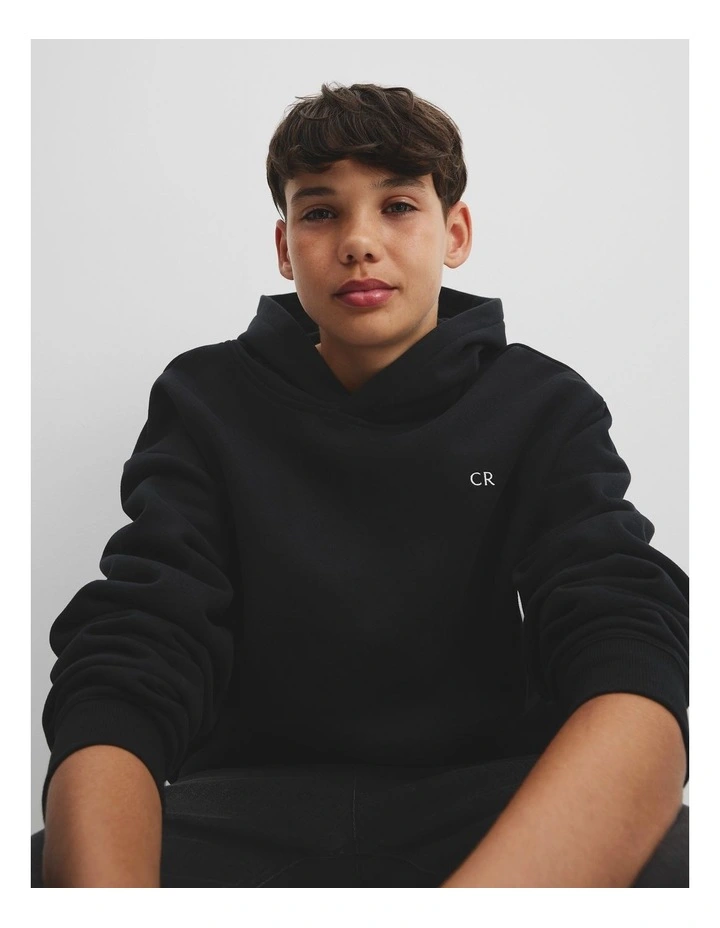 Teen Country Road Hooded Sweat in Black image 3