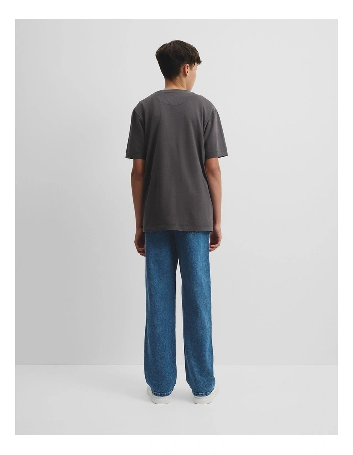 Teen Australian Cotton Heritage Oversized T-shirt in Graphite image 5