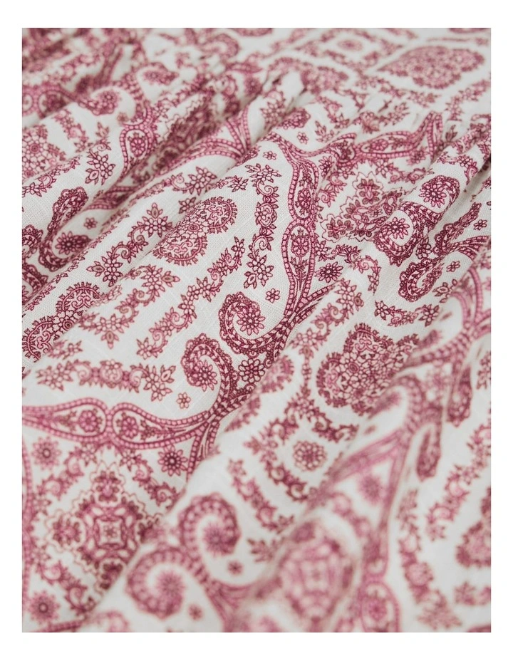 Frill Collar Print Dress in Pink image 6