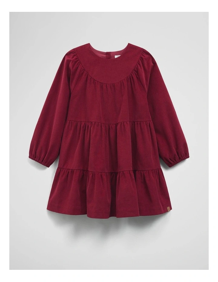 Drop Waist Cord Dress in Ruby image 4