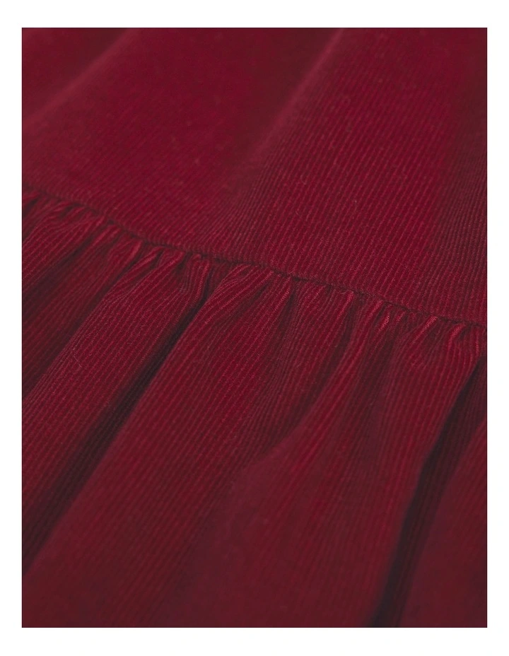 Drop Waist Cord Dress in Ruby image 5