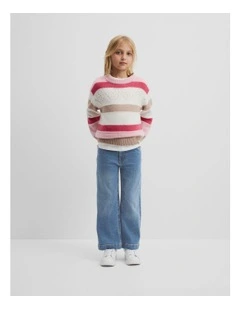 Striped Textured Knit in Multicolour