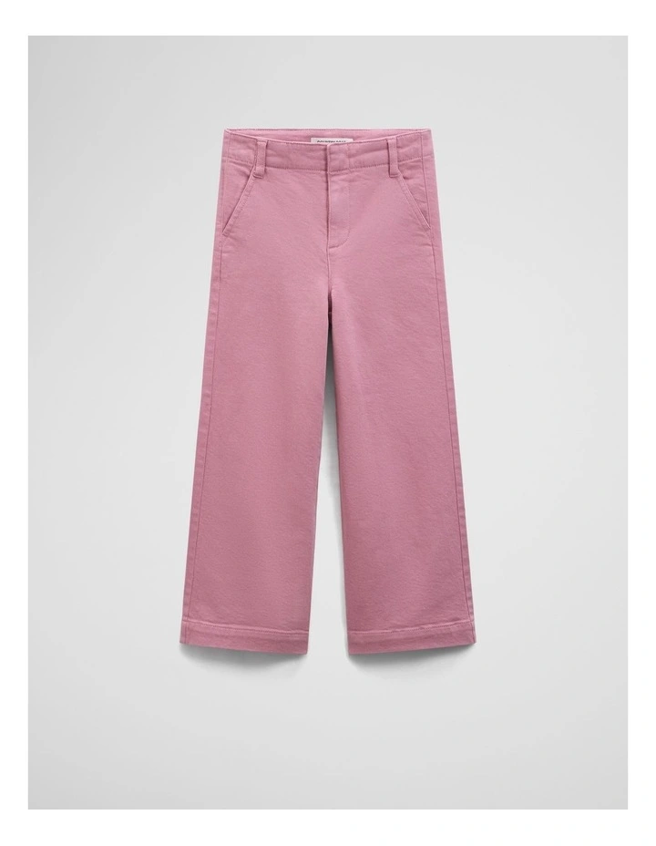 Hi Rise Wide Legging Jean in Berry image 1