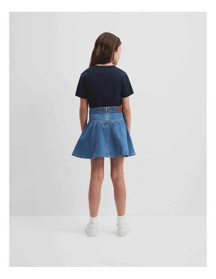 Denim Skirt in Blue image 3