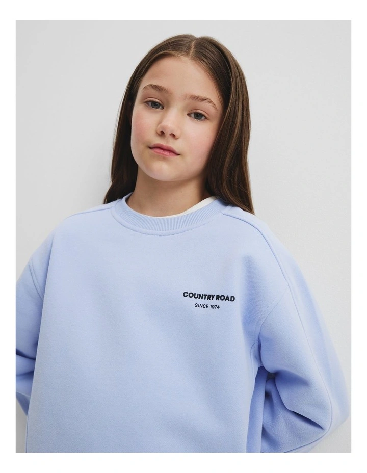 Australian Cotton Modern Sweat in Bluebell image 2