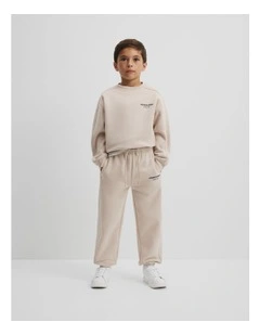 Australian Cotton Modern Track Pant in Wafer