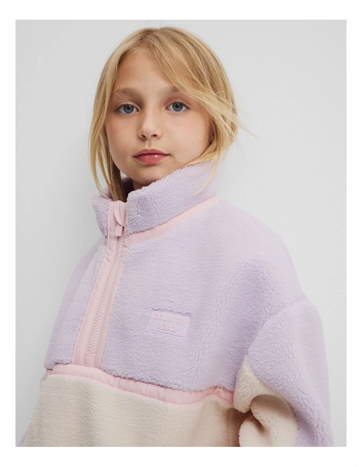Splice Sherpa Sweat in Lilac Multi image 2