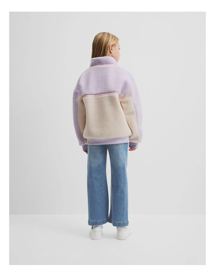 Splice Sherpa Sweat in Lilac Multi image 3