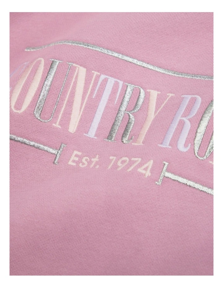 Australian Cotton Relaxed Heritage Sweat in Berry Multi image 2