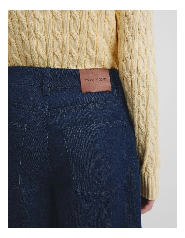 Teen Hi Rise Wide Jean in Dark Indigo image 3