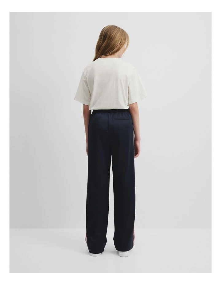 Teen Wide Legging Track Pant in Navy image 4