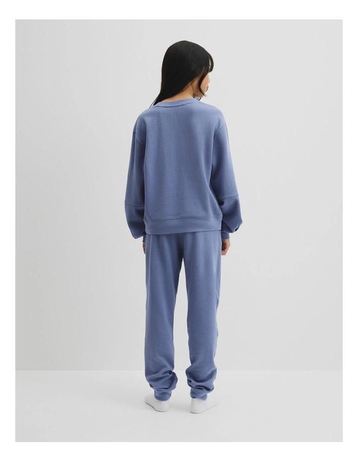 Teen Waffle Pyjama in Porcelain Blue image 4