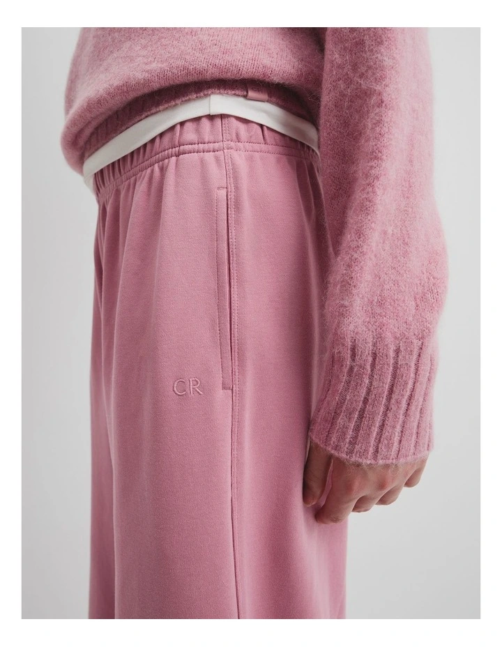 Wide Legging Sweat Pant in Dusty Berry image 3