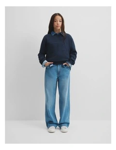 Relaxed Heritage Sweat in Navy