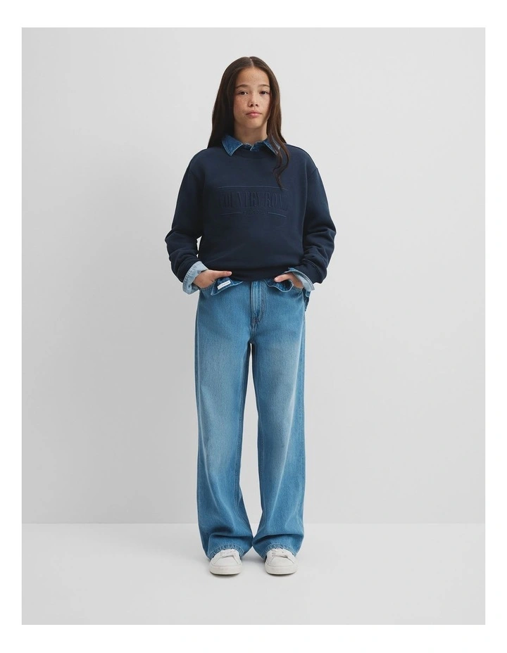 Relaxed Heritage Sweat in Navy image 1