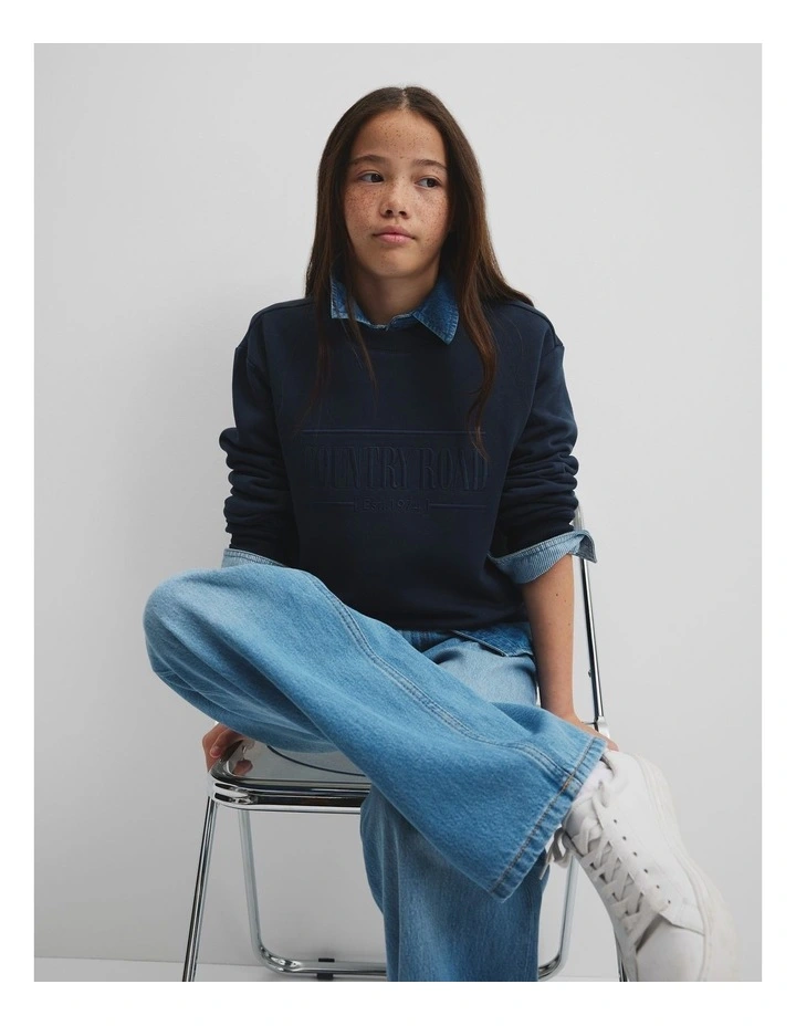 Relaxed Heritage Sweat in Navy image 2