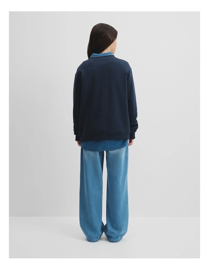 Relaxed Heritage Sweat in Navy image 4
