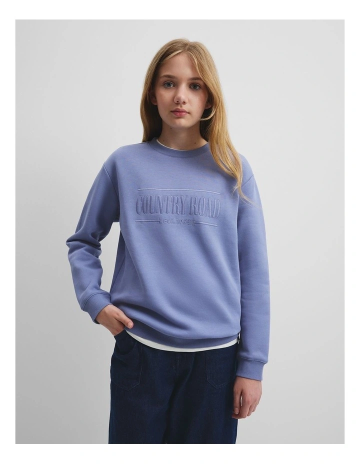 Relaxed Heritage Sweat in Porcelain Blue image 2