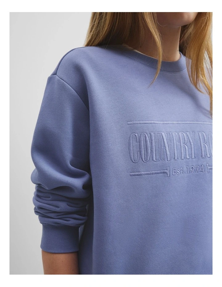 Relaxed Heritage Sweat in Porcelain Blue image 3