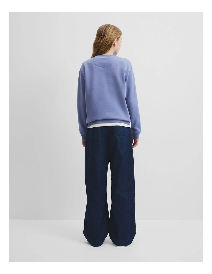 Relaxed Heritage Sweat in Porcelain Blue image 4