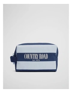Stripe Wash Bag in Currant