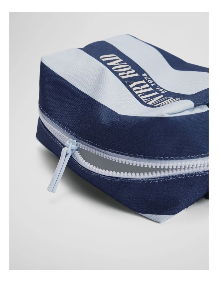 Stripe Wash Bag in Currant image 3