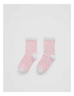 Mini Heart Socks in Playful Pink