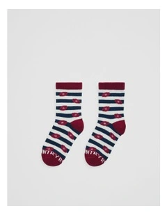 Ball Socks in Currant