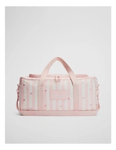 Stripe Heart Weekender in Playful Pink