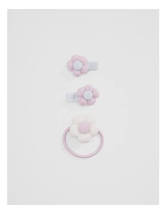 Flower Hair 3-pack in Lilac