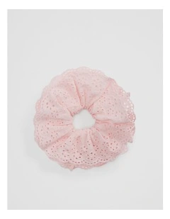 Lace Scrunchie in Mineral Pink