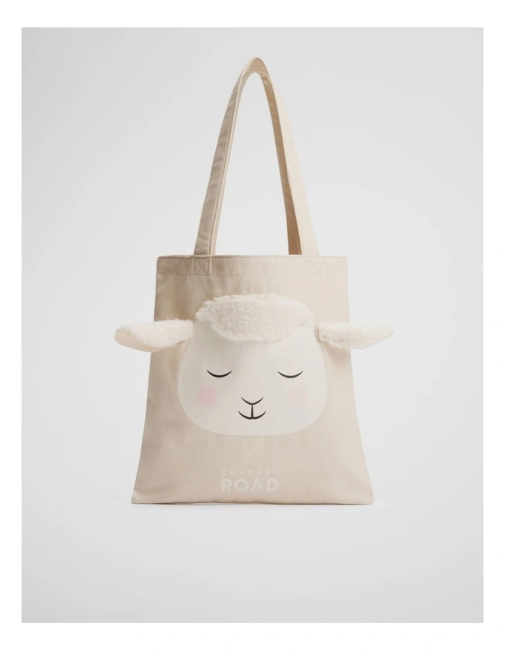 Lamb Mini Tote Bag in Eggshell image 1