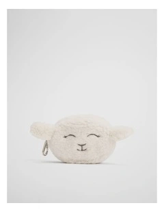 Fur Lamb Pouch in Marshmallow