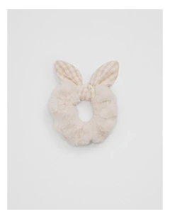 Faux Fur Scrunchie in Stone