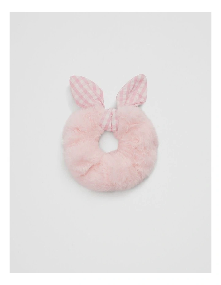 Faux Fur Scrunchie in Mineral Pink image 1