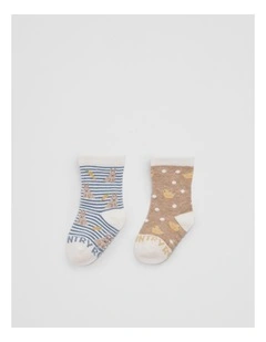 Easter Socks Pack Of 2 in Multi