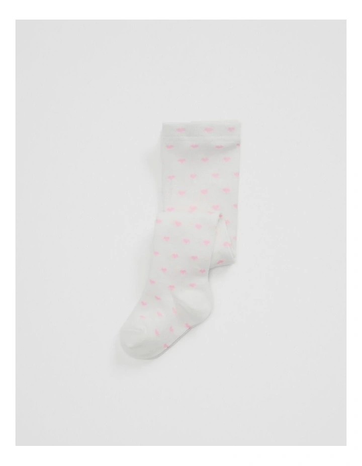 Organically Grown Cotton Baby Heart Tight in Marshmallow image 1