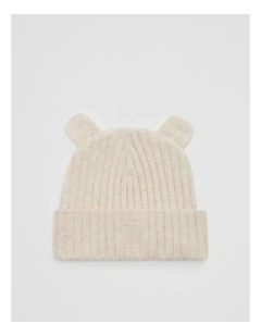 Bear Rib Beanie in Oatmeal Marle