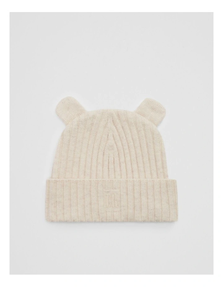 Bear Rib Beanie in Oatmeal Marle image 1