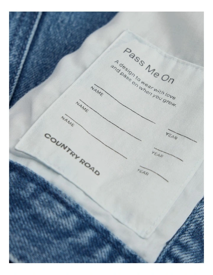 Hooded Denim Jacket in Light Indigo image 6