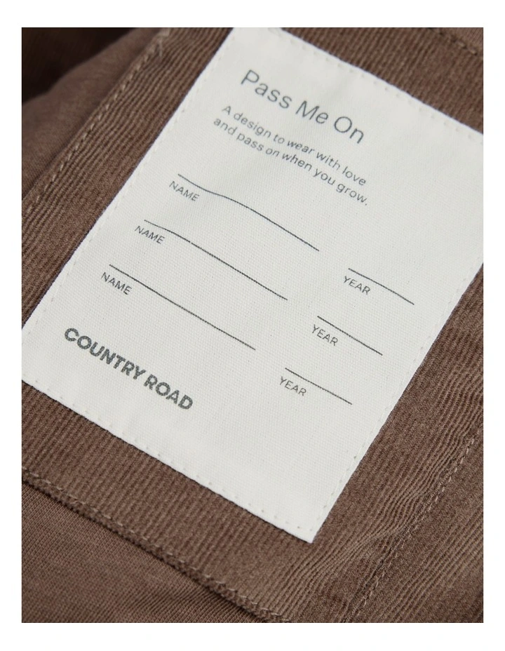 Cord Puffer Jacket in Chocolate image 6