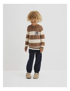 Block Stripe Knit in Camel