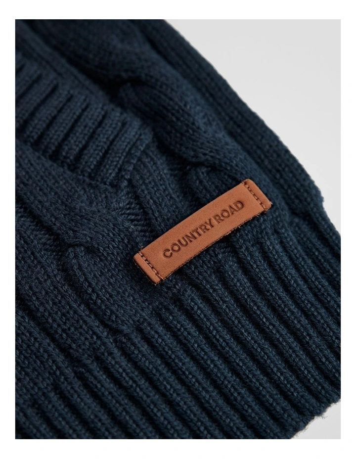 Zip Through Cardigan in Navy image 5