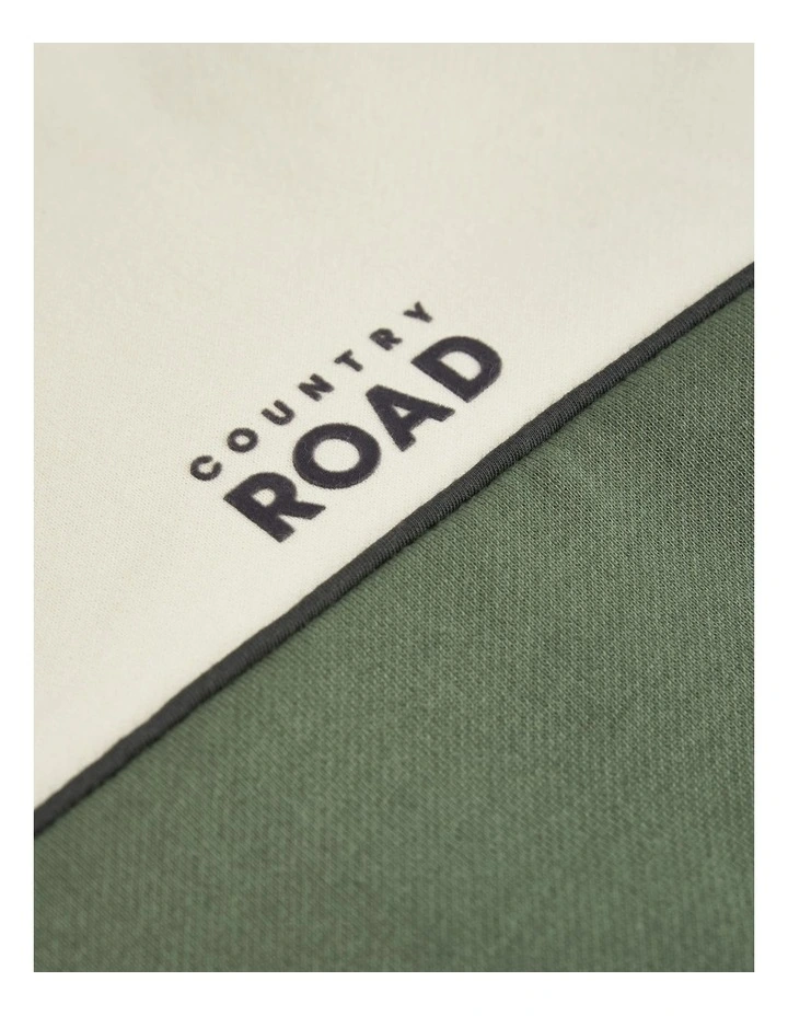 Australian Cotton Spliced Sweat in Dusty Sage image 5