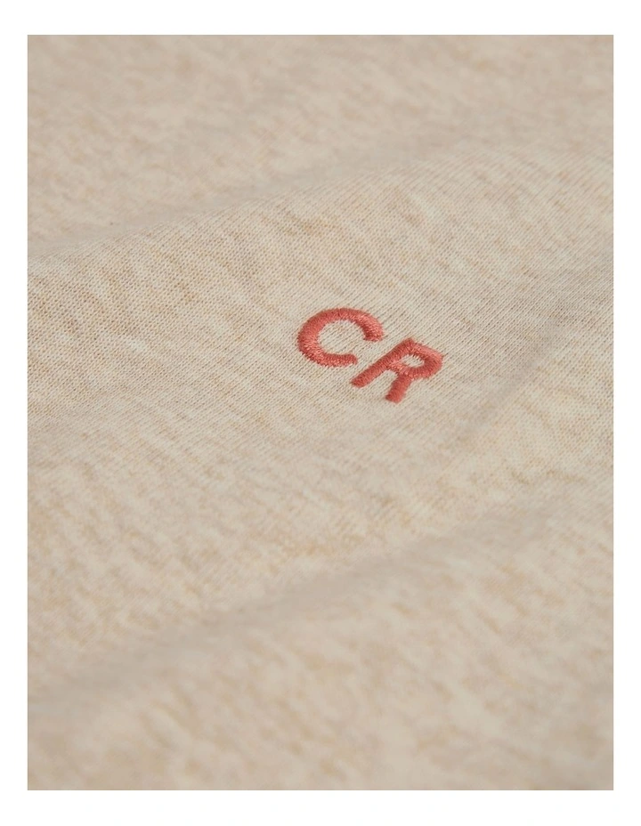 Contrast Sleeve T-shirt in Stone Marle image 5